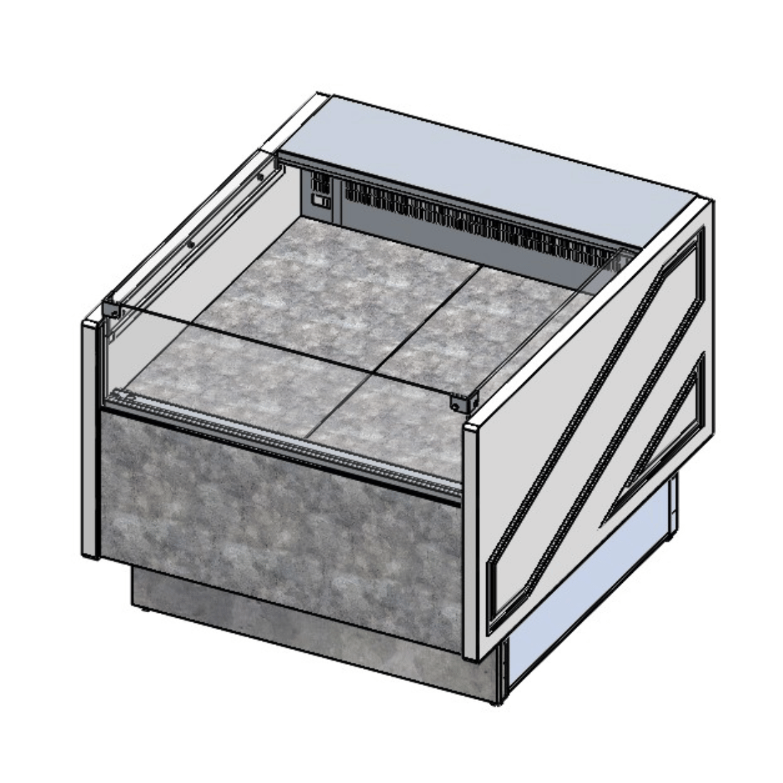 tecondom square deli poultry meat display add on units 900mm depth storage surface tdmr 0910self.png
